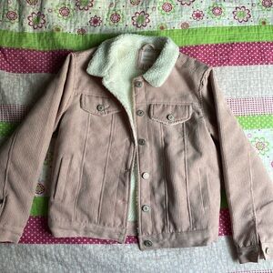 𝜗𝜚⋆₊˚ children’s fluffy pink winter jacket